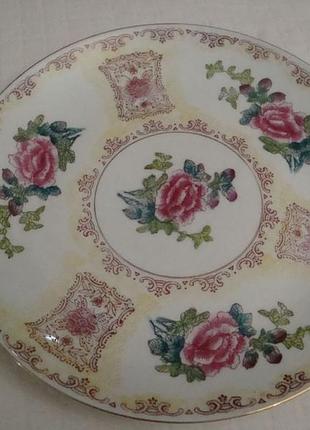 Антикварное блюдо фарфор старый китай 1950 годов роспись №260 )2