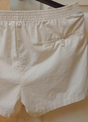Белые шорты хлопок на большую девочку 52 -54 -56 сзади талия на резинке3 фото