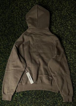 Кофта essentials fear of god raglan hoodie brown (new) | original2 фото
