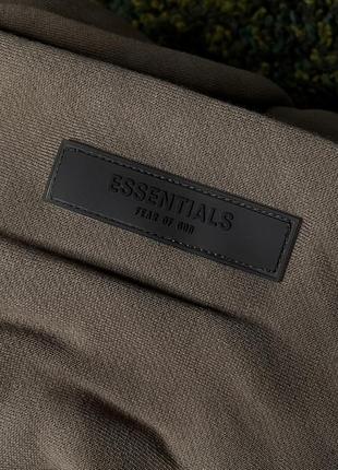 Кофта essentials fear of god raglan hoodie brown (new) | original5 фото
