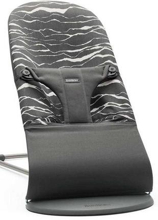 Крісло-шезлонг babybjorn balance bliss anthracite/landscape print cotton