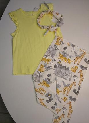 Костюм комплект леггинсы футболка