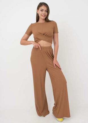Костюм топ + штаны палаццо.