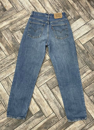 Levi’s vintage винтажные голубые mom джинсы с высокой посадкой6 фото