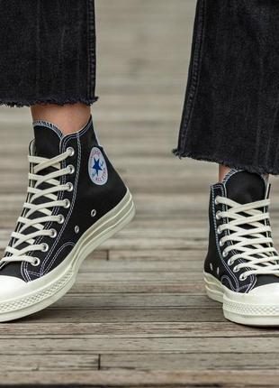 Женские высокие кеды converse x comme des garçons play 🆕 кеды конверс5 фото