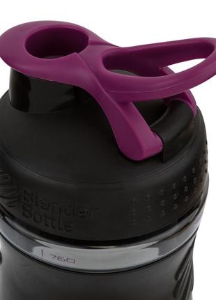Шейкер спортивний (пляшка) blenderbottle sportmixer 20oz/590ml black/plum (original)3 фото