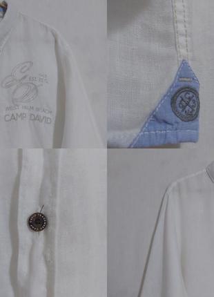 Льняная рубашка 100%- лен camp david4 фото