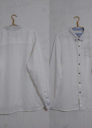 Льняная рубашка 100%- лен camp david 8