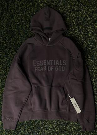 Кофта essentials fear of god raglan hoodie purple (new) | original