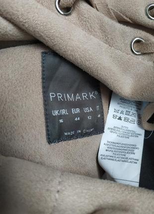 Очень стильная куртка-косуха primark  пудрового цвета из искусственной замши5 фото