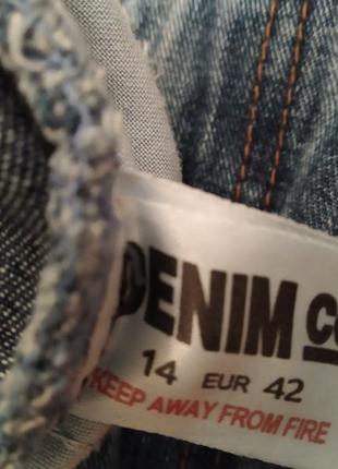 Бавовняні джинси прямого крою denim co з цікавим поясом.6 фото