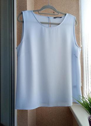 Красивая однотонная блуза / маечка нежно-голубого цвета
