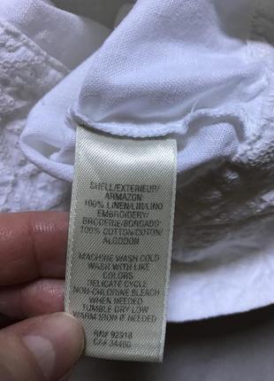 Біла лляна міні сукня сарафан вишивка бренд juicy couture 5
