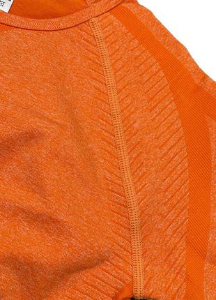 Комплект: шорты с эффектом пуш-ап и кроп-топом m, оранжевый (push up)9 фото