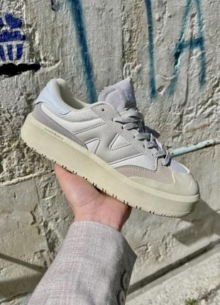 Красивейшие женские кроссовки new balance ct302 beige white бежевые с белым