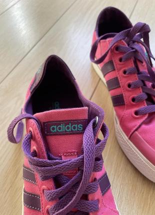 Крутые кеды кроссовки яркие фиолетово-малиновые adidas6 фото