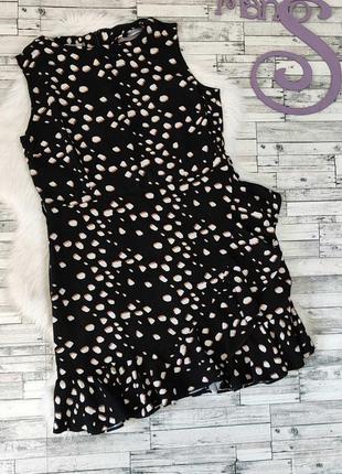 Женское платье odessa чёрное с рисунком юбка на запах с оборкой размер 48 l