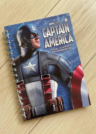 Новый блокнот а5 в клетку marvel captain america марвел капитан америка