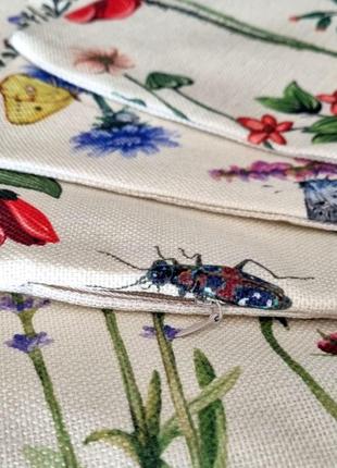 Наволочка 45×45 декоративная полевые цветы