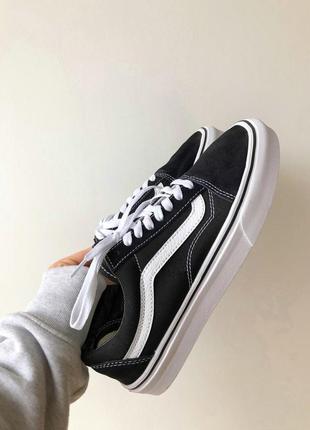 Мужские кеды vans old skool black white 43-444 фото