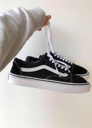 Мужские кеды vans old skool black white 43-441 фото