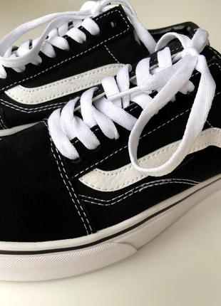 Мужские кеды vans old skool black white 43-448 фото