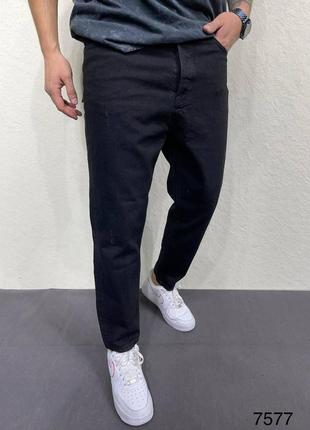 Джинсы джоггеры мужские штаны с карманами молодежные черные турция2 фото