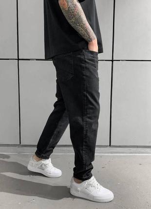 Мужские повседневные джинсы  в стиле мом свободные черные турция 158953 фото