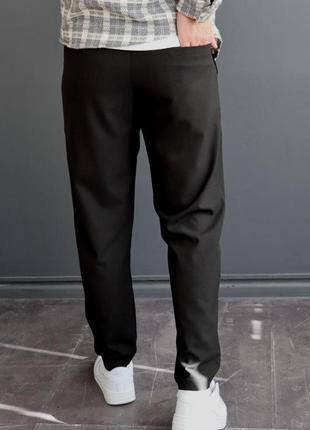 Мужские брюки черные  модные повседневные штаны с карманами турция2 фото