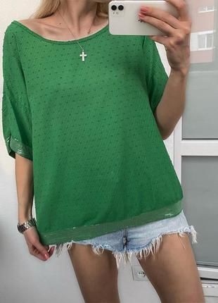 Натуральная зеленая рубашка топ блуза хлопок италия5 фото
