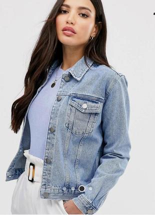 Джинсова куртка класичного крою denim co блакитного кольору