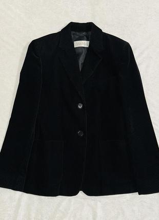 Оригінальний вельветовий блейзер / піджак чорного кольору max mara5 фото
