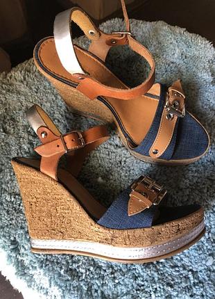 Кожаные босоножки на платформе creek s. р-р 37