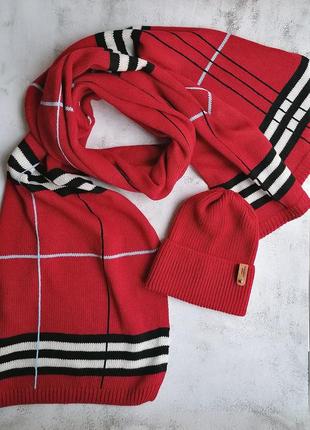 Шапка и шарф в стиле burberry