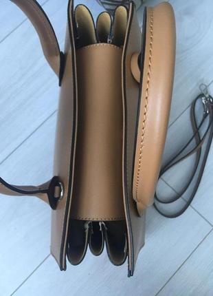 Базовая деловая сумка в осенних красках из натуральной кожи италия5 фото