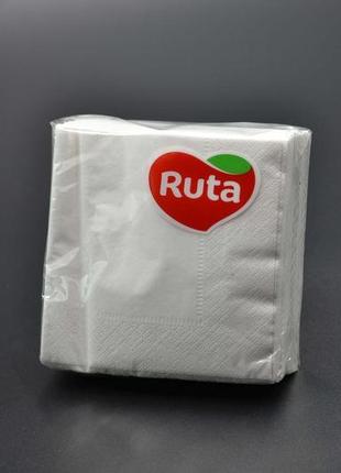 Серветка  "ruta" / 24*24см / 2-шарова / біла / 40шт