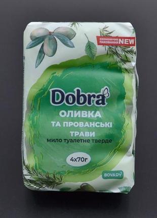 Мило туалетне  "dobra" / оливка / 4*70г1 фото