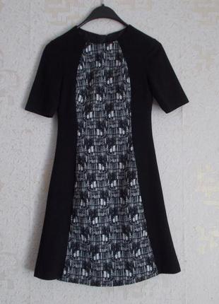 Стильное черное платье f&f размер 40-42/6/xs-s