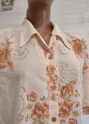 Красивая блузка рубашкой из вискозы(70%)7 фото