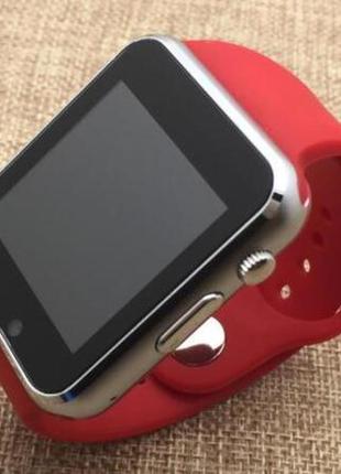 Смарт-часы smart watch a1 умные электронные со слотом под sim-карту + карту памяти micro-sd. цвет: красный4 фото