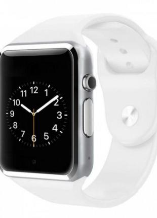 Смарт-часы smart watch a1 умные электронные со слотом под sim-карту + карту памяти micro-sd. цвет: белый