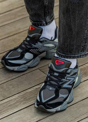 Мужские кроссовки new balance 990 v5 990 m990by5 black neon yellow black\grey