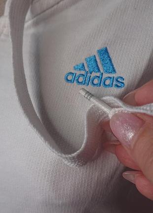 Спортивная винтажная хлопковая кофта с капюшоном на змейке adidas оригинал !9 фото