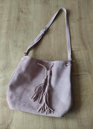 Жіноча шкіряна замшева сумка, германія5 фото