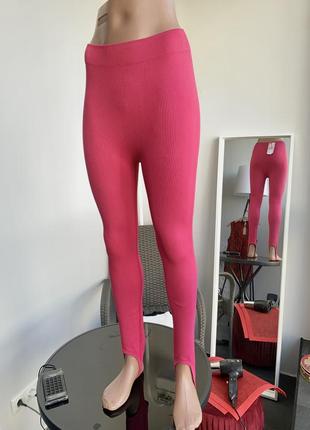 Zara костюм розовый в рубчик новая коллекция топ + домино на штычках10 фото