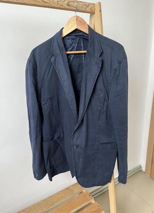 Мужской синий итальянский пиджак3 фото