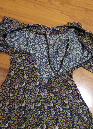 Женский ромпер комбинезон с шортами и длинным рукавом цветочный принт цветочное платье5 фото