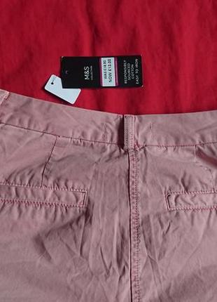 Брендовые фирменные женские английские легкие летние хлопковые брюки marks &amp; spencer, новые с бирками, размер 8анг.3 фото