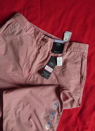 Брендовые фирменные женские английские легкие летние хлопковые брюки marks &amp; spencer, новые с бирками, размер 8анг.6 фото