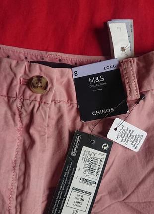 Брендовые фирменные женские английские легкие летние хлопковые брюки marks &amp; spencer, новые с бирками, размер 8анг.5 фото